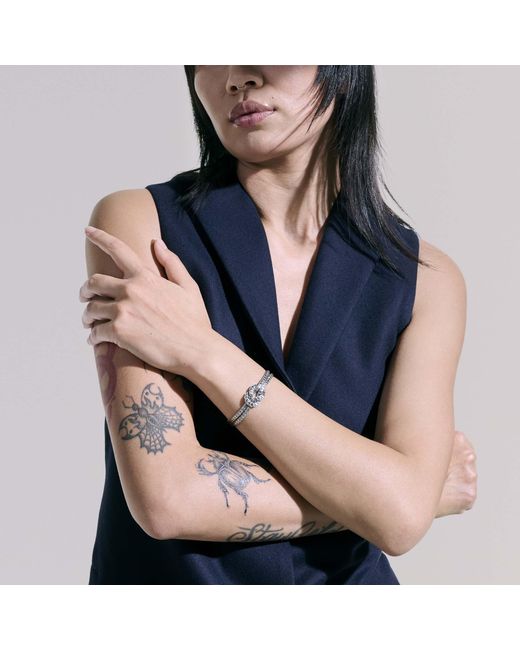 John Hardy Metallic Love Knot 3.5mm Bracelet In Sterling Silver for men