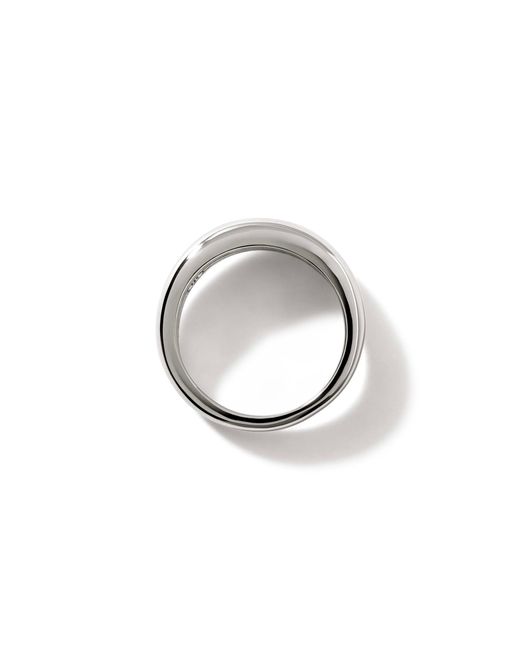 John Hardy Metallic Surf 5.5mm Band Ring In Sterling Silver for men