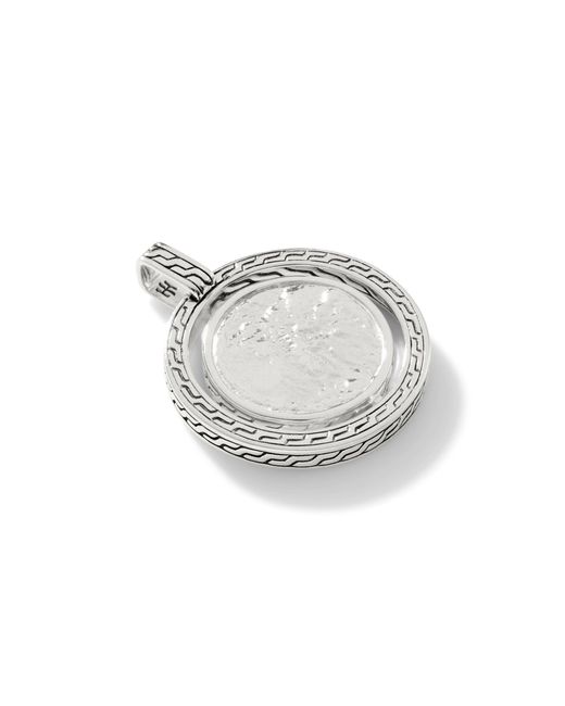 John Hardy White Moon Door Amulet In Sterling Silver for men