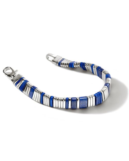 John Hardy Blue Colorblock Bracelet In Sterling Silver, Medium for men