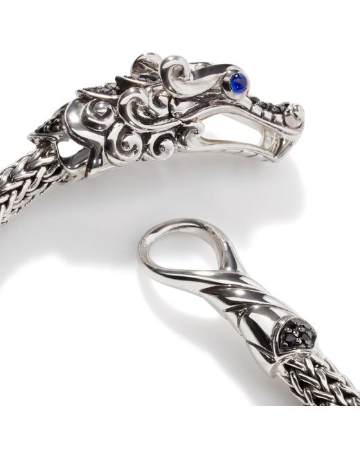 John Hardy Metallic Legends Naga 5mm Station Bracelet In Sterling Silver for men