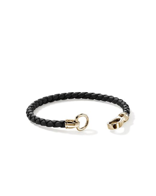 John Hardy Black Leather Bracelet, 5Mm for men