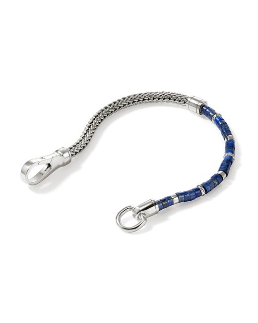 John Hardy Blue Heishi Chain Bracelet In Sterling Silver, Large for men