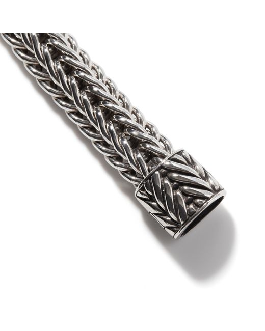 John Hardy Metallic Kami Chain 12mm-15mm Bracelet In Sterling Silver for men