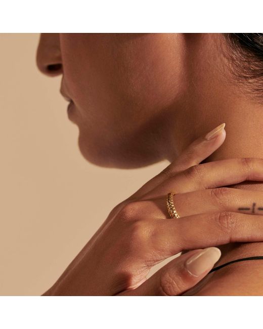 John Hardy Metallic Kami Chain Ring, 4.5mm In 14k Yellow Gold for men