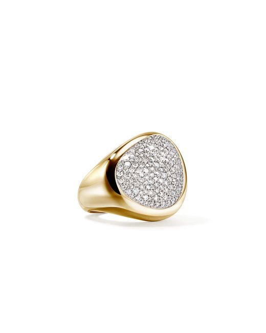 John Hardy White Pebble Ring In 14k Yellow Gold, 7