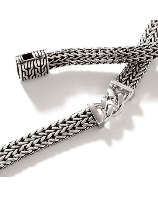 John Hardy Metallic Rata Chain Pavé Station Bracelet for men