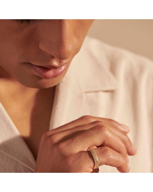 John Hardy Metallic Kami Chain Ring, 4.5mm In 14k Yellow Gold for men