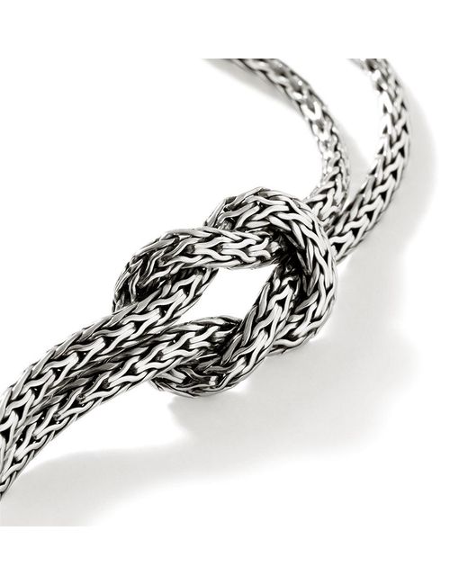 John Hardy Metallic Love Knot 3.5mm Bracelet In Sterling Silver for men