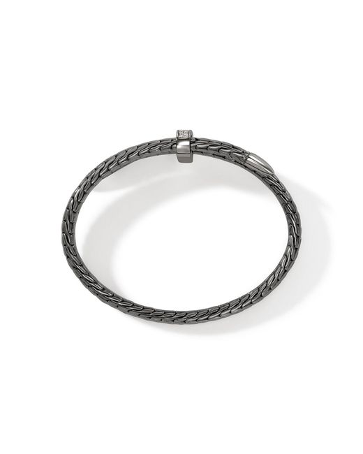 John Hardy Metallic Spear Flex Cuff Bracelet In Sterling Silver, Xs/s for men
