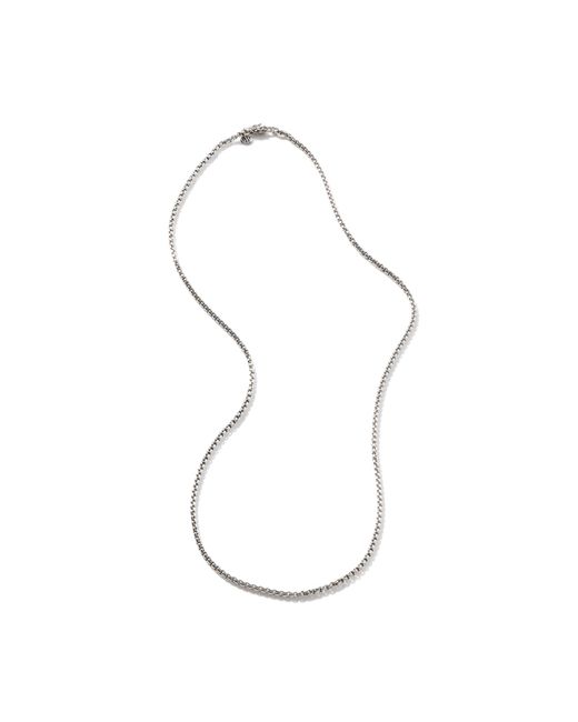 John Hardy Metallic Naga Box Chain Necklace, 2.7mm In Sterling Silver, 18