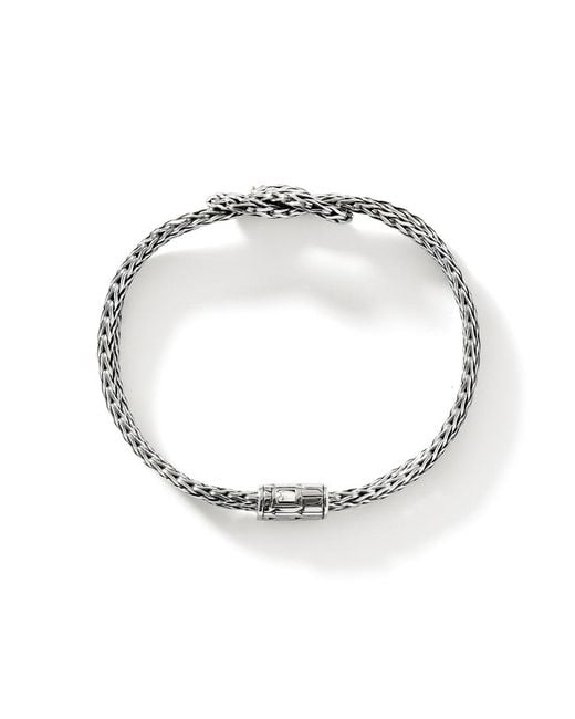John Hardy Metallic Love Knot 3.5mm Bracelet In Sterling Silver