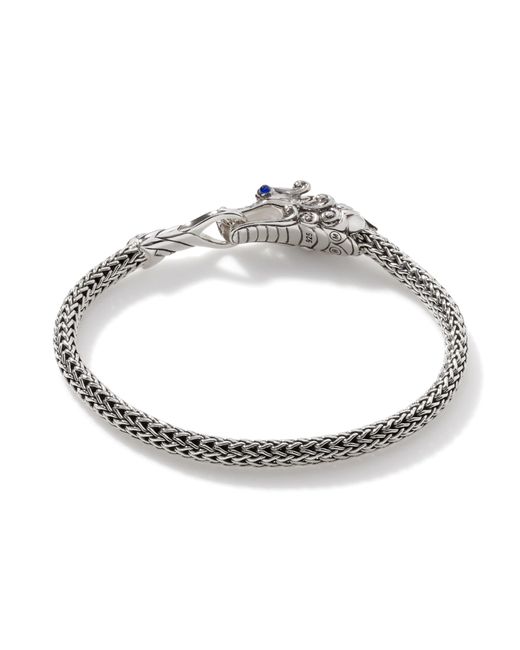 John Hardy Metallic Legends Naga 5mm Station Bracelet In Sterling Silver for men