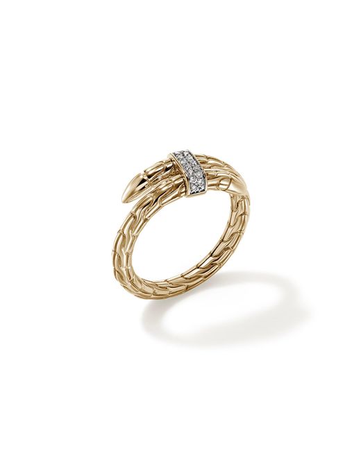 John Hardy Metallic Spear Ring In 14k Yellow Gold for men