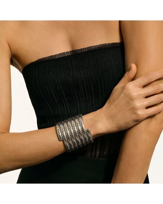 John Hardy White Dot Multi Coil Bracelet