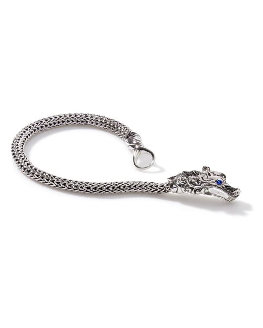 John Hardy Metallic Legends Naga 5mm Station Bracelet In Sterling Silver for men