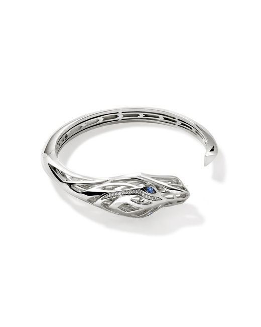 John Hardy Metallic Naga Hinged Cuff Bracelet In Sterling Silver, Medium