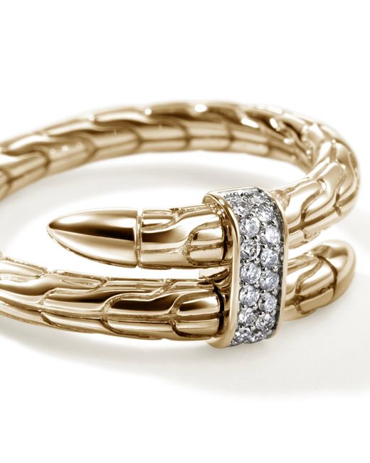 John Hardy Metallic Spear Ring In 14k Yellow Gold for men