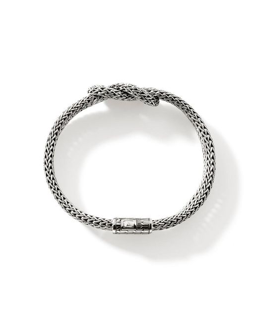 John Hardy Metallic Love Knot 3.5mm-5mm Bracelet In Sterling Silver for men