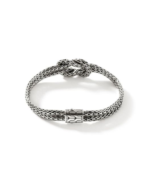 John Hardy Metallic Love Knot 3.5mm Bracelet In Sterling Silver for men