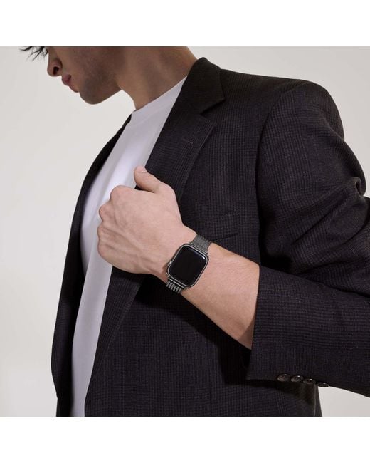 John Hardy Black Smart Watch Strap, 18Mm for men