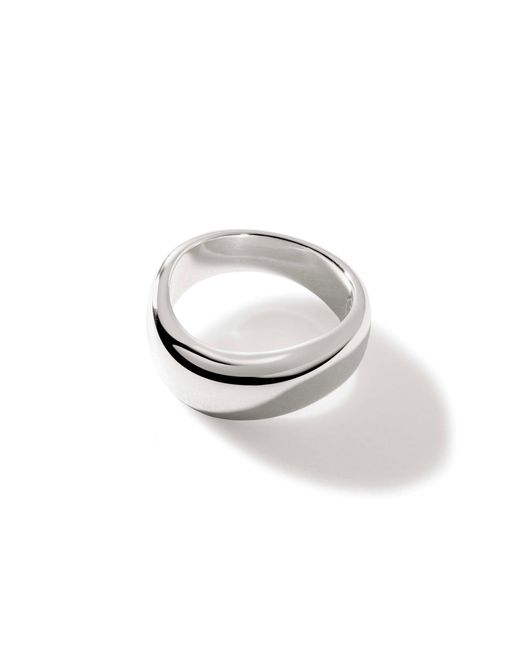 John Hardy Metallic Surf 7.5mm Band Ring In Sterling Silver