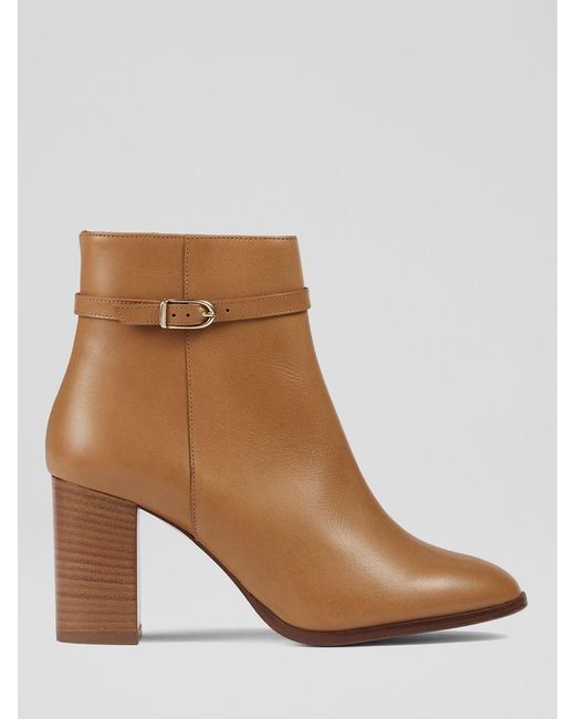 L.K.Bennett Brown Bryony Leather Ankle Boots