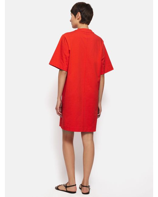 Jigsaw Red Riley Cotton T-shirt Dress