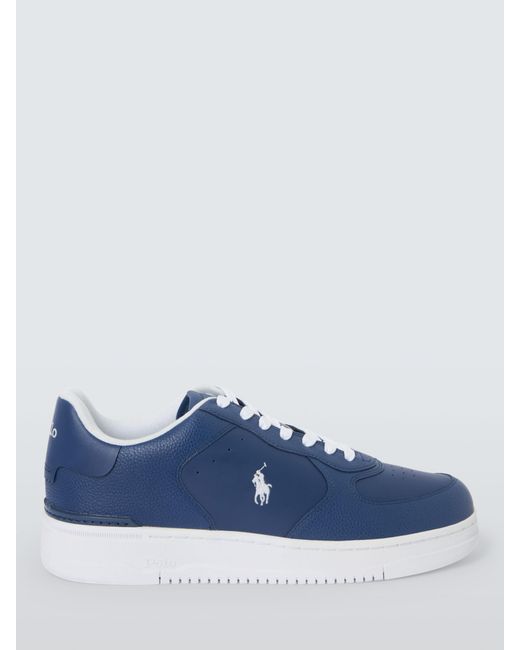 Ralph Lauren Blue Masters Court Leather Trainers for men