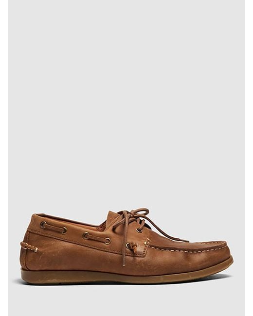Rodd & Gunn Brown Gordons Bay Suede / Leather Slip On Boat Shoes for men