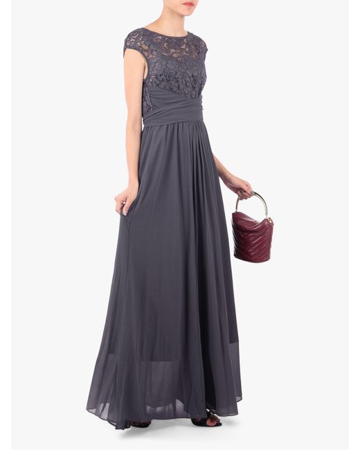 jolie moi lace bodice maxi prom dress