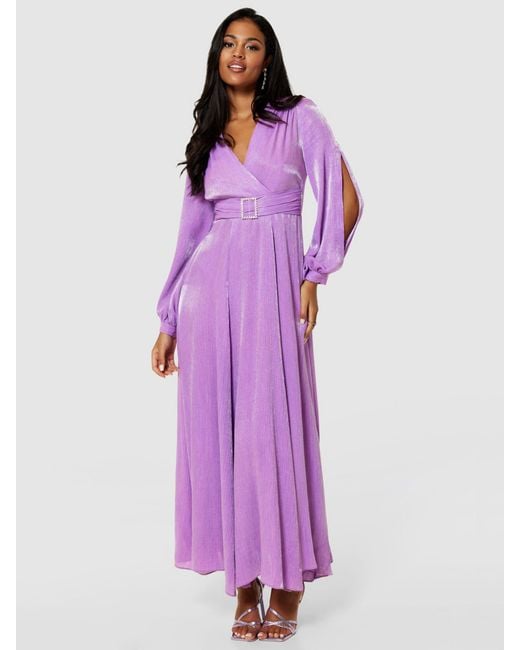 Closet Purple Wrap Maxi Dress