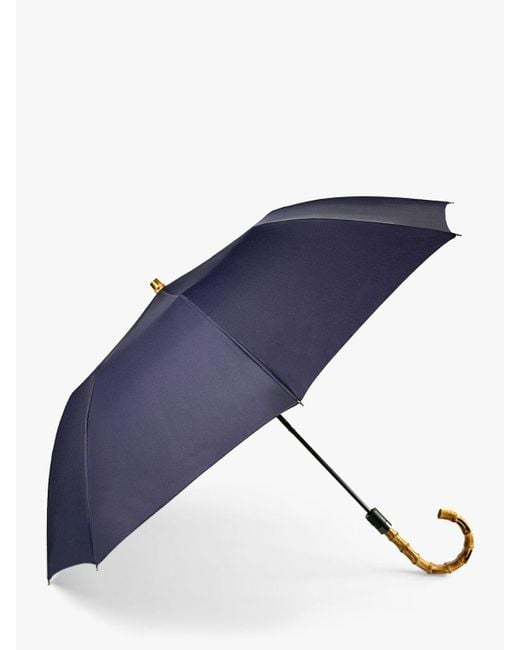 Fulton Blue Portobello Automatic Extra Large Umbrella With Bamboo Handle