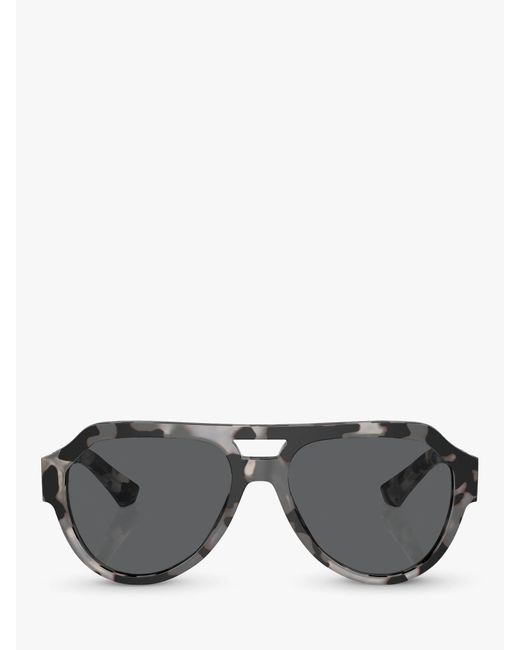 Dolce & Gabbana Gray Dg4466 Aviator Sunglasses