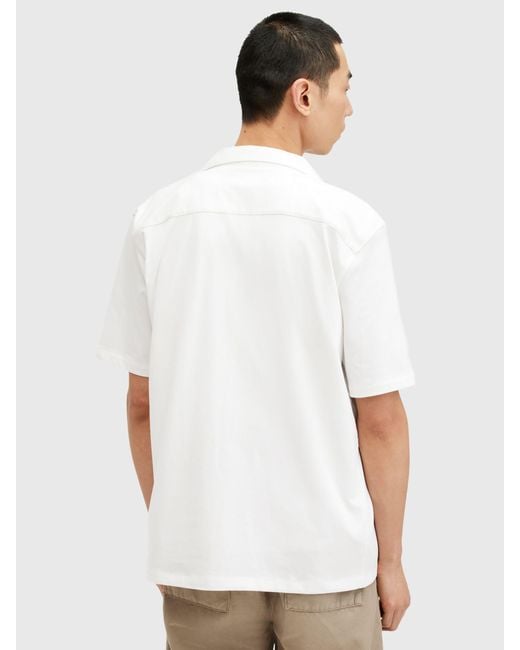 AllSaints White Hudson Short Sleeve Shirt for men