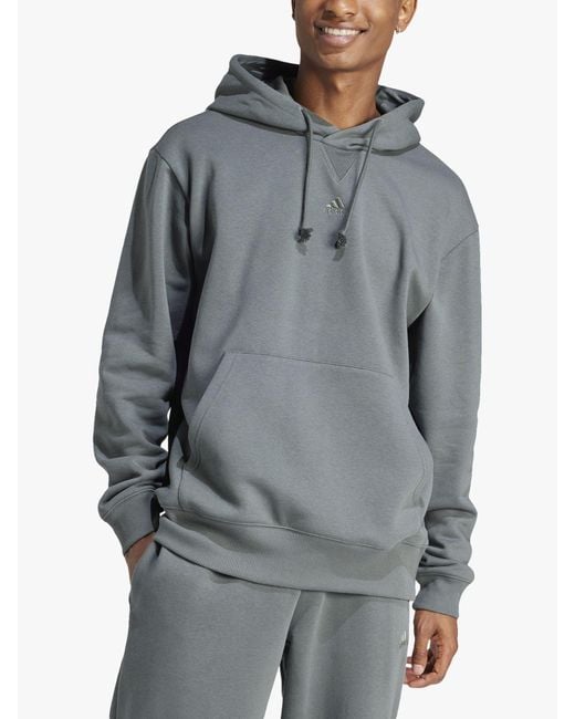 Adidas Gray All Szn Fleece Hoodie for men