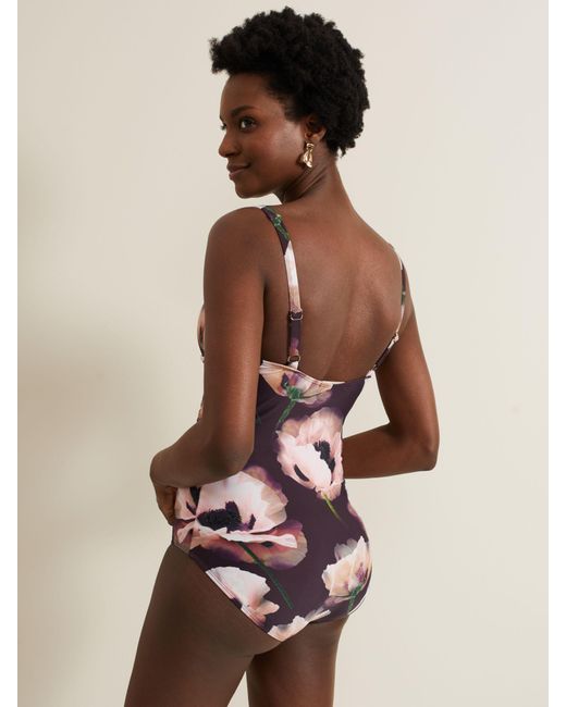Phase Eight Natural Poppy Floral Swimsuit