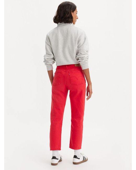 Levi's Red 501 Crop Jeans