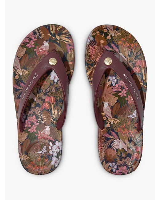 Fitflop Brown Jim Thompson Leather Iq Flip Flops