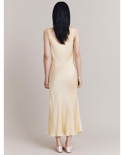 Ghost Natural Olive Slip Midi Dress