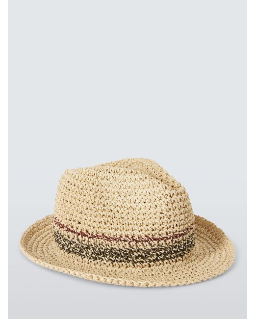 John Lewis Natural Straw Trilby Hat for men
