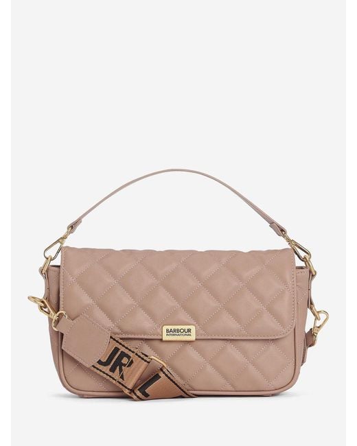 Barbour Pink International Soho Quilted Crossbody Bag