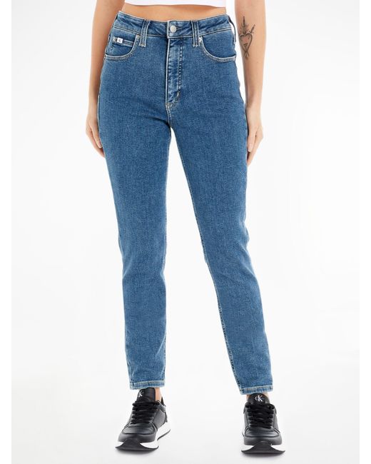 Calvin Klein Blue High Rise Skinny Jeans