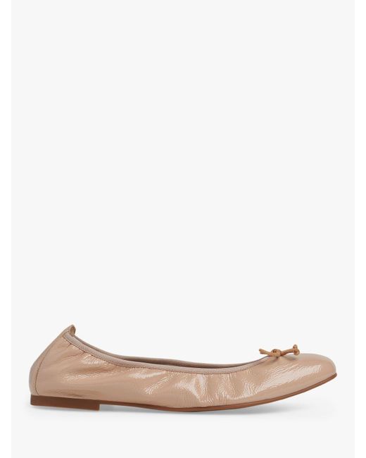 L.K.Bennett Pink Trilly Leather Flat Pumps