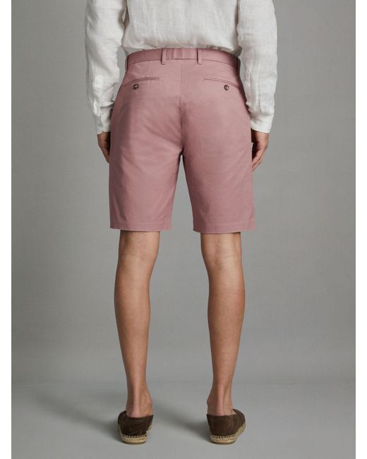 Reiss Pink Wicket Casual Chino Shorts for men