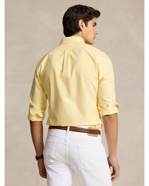 Ralph Lauren Natural Custom Fit Oxford Shirt for men