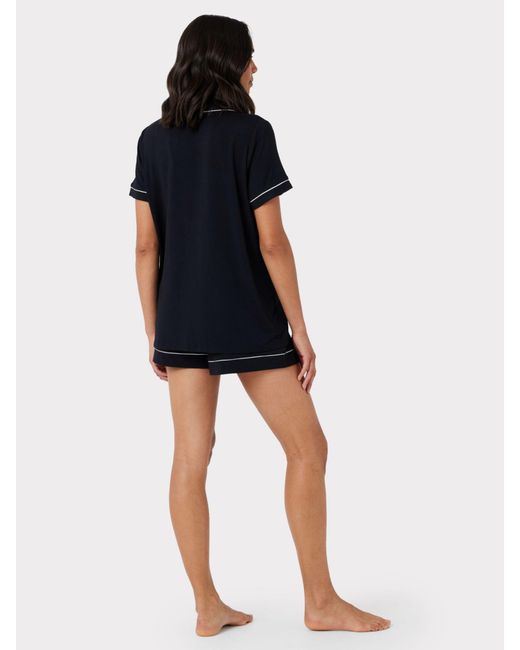 Chelsea Peers Black Modal Short Shirt Maternity Pyjama Set
