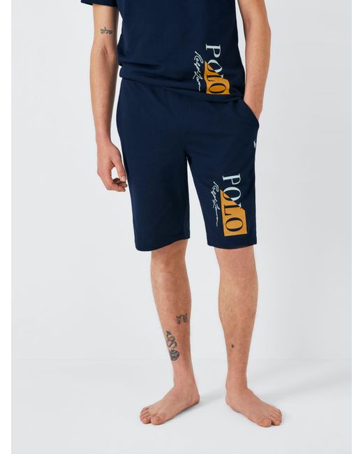 Ralph Lauren Blue Jersey Lounge Shorts for men