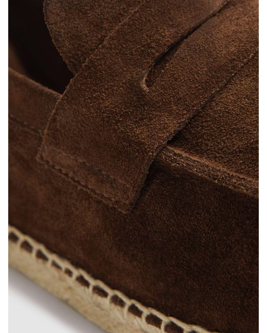 Reiss Brown Cannes Suede Espadrille for men