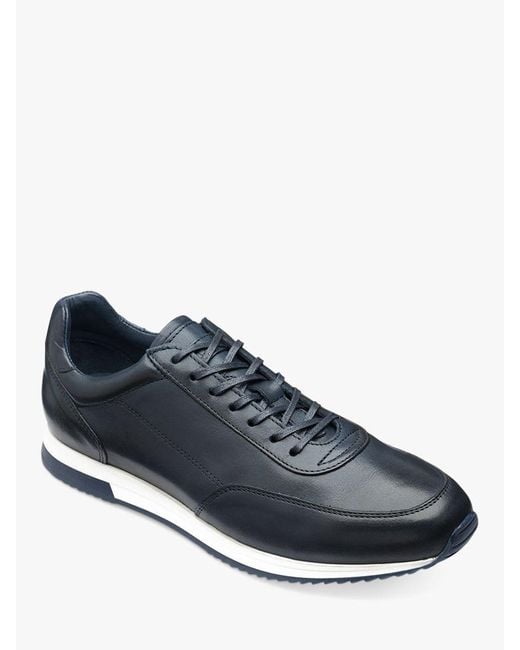 Loake Blue Bannister Leather Trainers for men